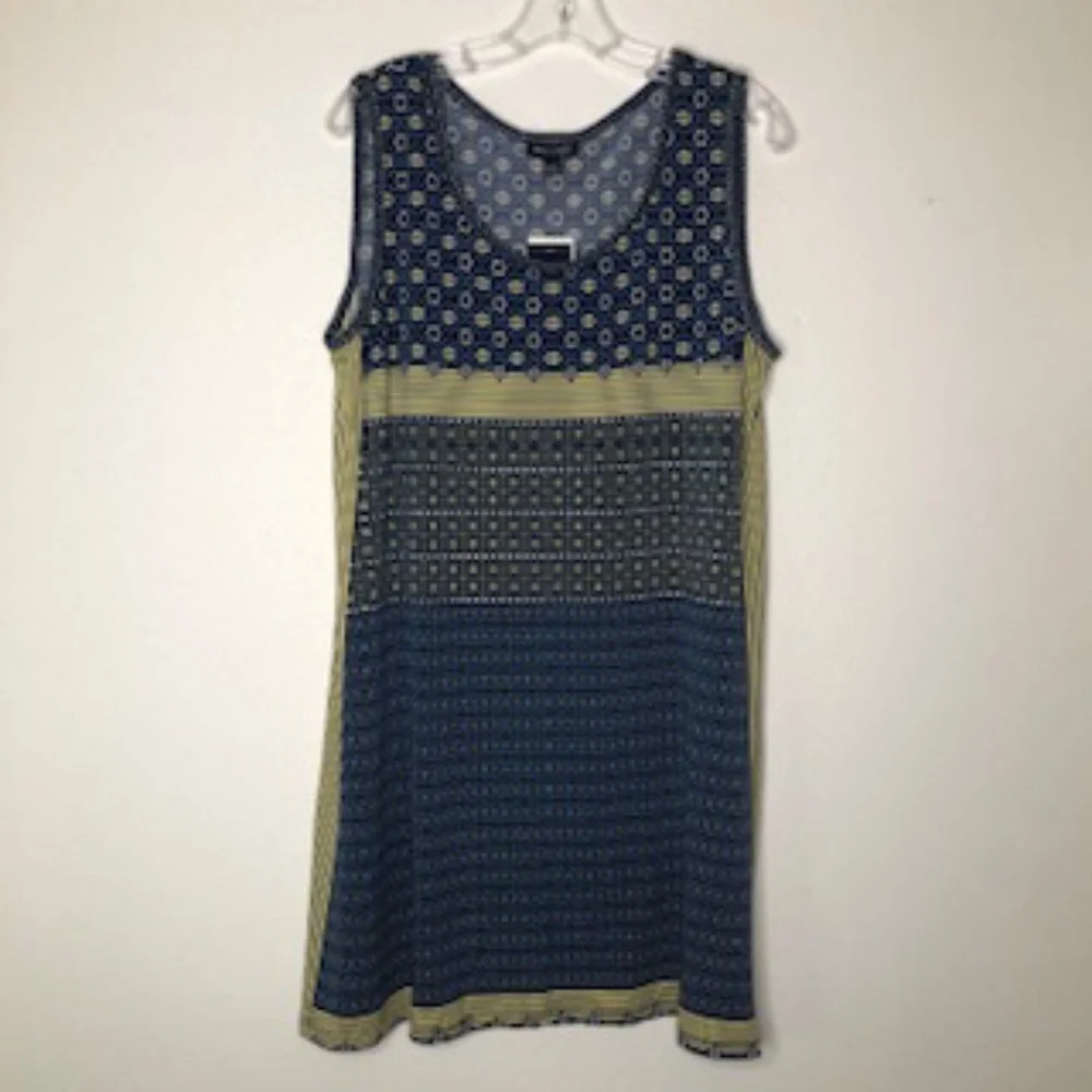 Max Edition Casual Dress A-Line Scoop Neck Stripe/Abstract Print Size LP - Picture 3 of 9